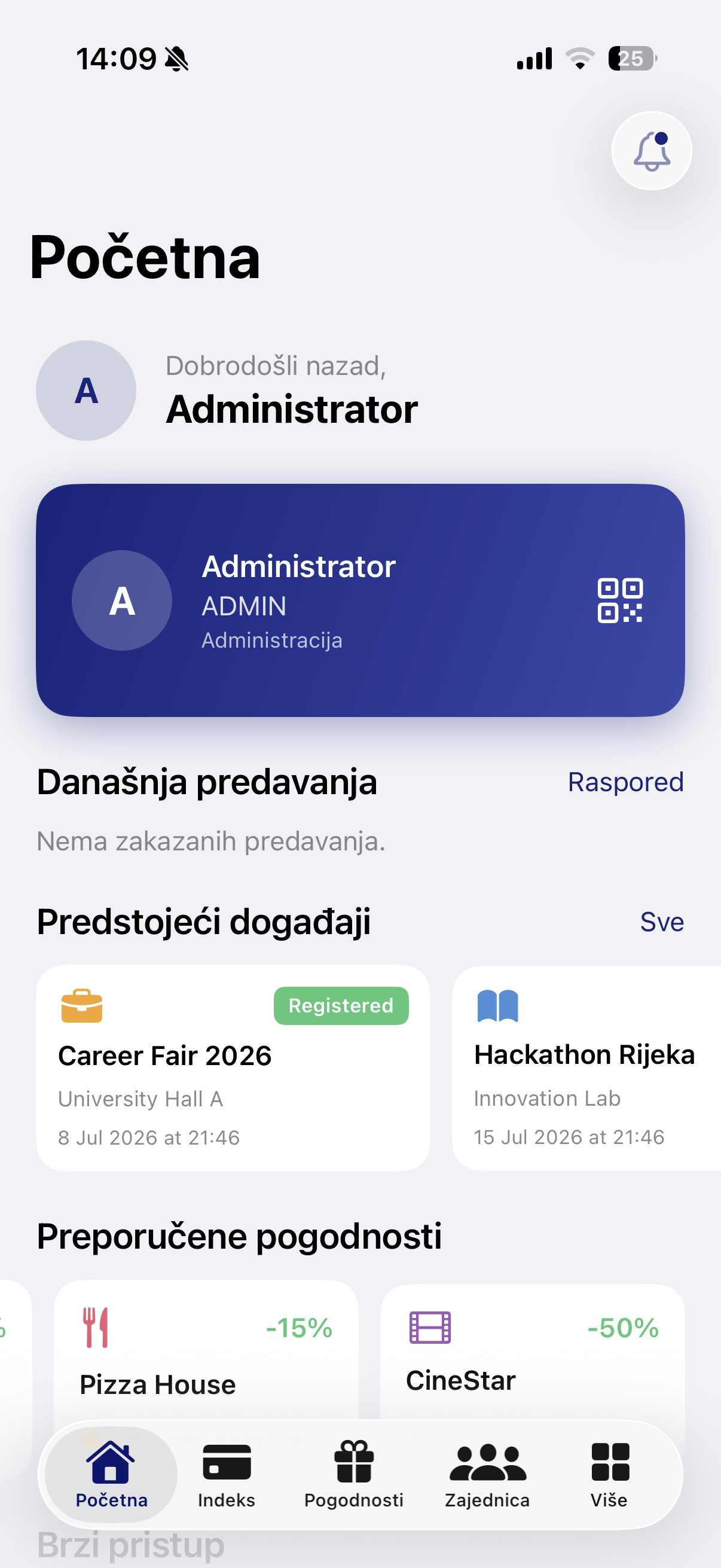 StudentID Početna